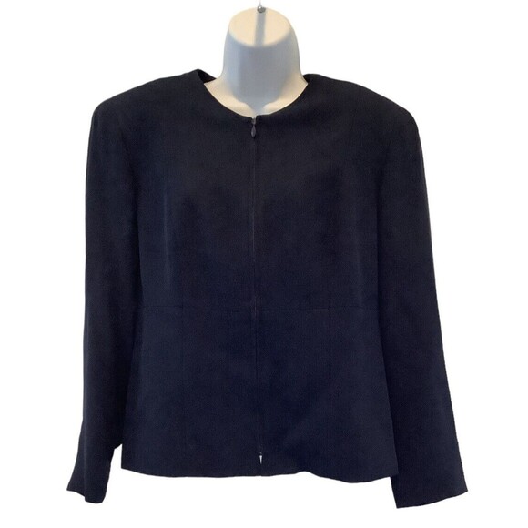 Juliana Collezione Blazer Jacket Navy Blue Size 10 - Picture 1 of 4